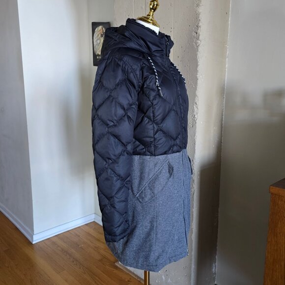 Eddie Bauer Two-Tone Hybrid Down Hooded Puffer Coat - Picture 5 of 13